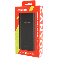 isorine baterija 20000mah - CANYON PB-2001 / 20000mAh (Black) - 3 nuotrauka