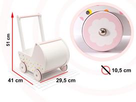 leles vezimelis -  Doll Stroller 6494 - 5 nuotrauka