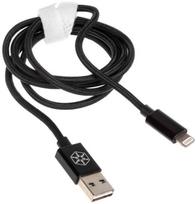 apple laidu - Silverstone CPU03 USB Charging Cable Lightning 1m Black - 1 nuotrauka