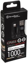 apple laidu - Silverstone CPU03 USB Charging Cable Lightning 1m Black - 3 nuotrauka