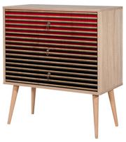 Komoda Kalune Design Dresser 3433, ąžuolo spalvos/raudona