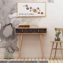 kava illy - Šoninis staliukas Kalune Design Illas, rudas - 2 nuotrauka