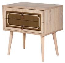 Naktinis staliukas Kalune Design 869, 61 cm, rudos/ąžuolo spalvos