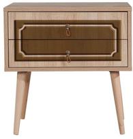 stalas 60 40 - Naktinis staliukas Kalune Design 869, 61 cm, rudos/ąžuolo spalvos - 2 nuotrauka