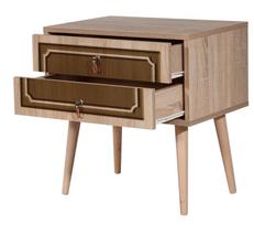 stalas 60 40 - Naktinis staliukas Kalune Design 869, 61 cm, rudos/ąžuolo spalvos - 3 nuotrauka