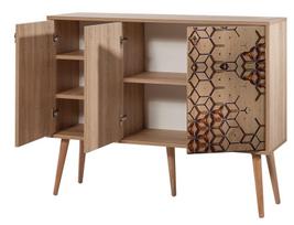 komoda 120 - Komoda Kalune Design 863 (VII), 120 cm, ąžuolo spalvos/ruda - 3 nuotrauka