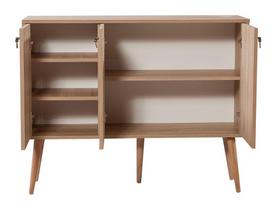 komoda 120 - Komoda Kalune Design 863 (VII), 120 cm, ąžuolo spalvos/raudona - 2 nuotrauka