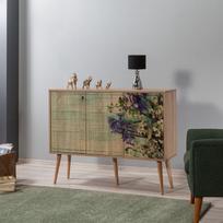 komoda 120 - Komoda Kalune Design 863 (VII), 120 cm, ąžuolo spalvos/žalia - 4 nuotrauka