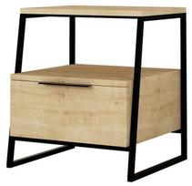 Naktinis staliukas Kalune Design 855(I), 50 cm, rudas/juodas