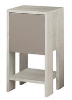 Naktinis staliukas Kalune Design 776 (I), 55 cm, baltas/šviesiai rudas