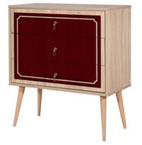 Komoda Kalune Design Dresser 3437, ąžuolo spalvos/raudona
