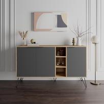 konsolis staliukas - Kalune Design Konsolė Clara Console - Oak, Anthracite - 2 nuotrauka