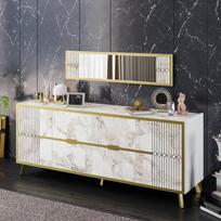 tv komoda 180 - Kalune Design Konsolė Frida - Baltas - 3 nuotrauka