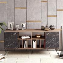 konsole staliukas juodas - Kalune Design Konsolė Lorenz - 4 nuotrauka