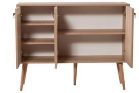 komoda 120 - Komoda Kalune Design 863 (VII), 120 cm, raudona/ąžuolo spalvos - 2 nuotrauka