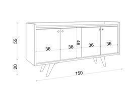 tv komoda - Kalune Design Konsolė Lizbon - 5 nuotrauka