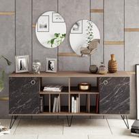 konsole staliukas juodas - Kalune Design Konsolė Lorenz Ayna - 4 nuotrauka