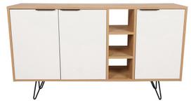 Kalune Design Konsolė Clara Console - Oak, Baltas