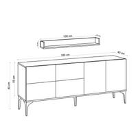 tv komoda 180 - Kalune Design Konsolė Stella - Sapphire Oak - 5 nuotrauka