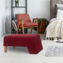 taburetes ir - Pufas Kalune Design Tuffet 043, tamsiai raudonas - 5 nuotrauka