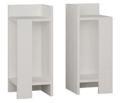 naktinis staliukas komplektas - Naktinių staliukas komplektas Kalune Design 855(I), 2 vnt, baltas - 1 nuotrauka