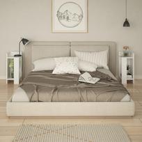 naktinis staliukas komplektas - Naktinių staliukas komplektas Kalune Design 855(I), 2 vnt, baltas - 2 nuotrauka