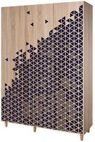 Spinta Kalune Design Wardrobe 863 (VI), 135 cm, ąžuolo spalvos/mėlyna