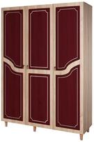 Spinta Kalune Design Wardrobe 863 (VI), 135 cm, ąžuolo spalvos/tamsiai raudona