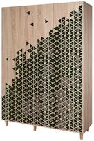 Spinta Kalune Design Wardrobe 863 (VI), 135 cm, žalios/ ąžuolo spalvos