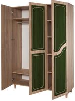 tamsios spintos - Spinta Kalune Design Wardrobe 863 (VI), 135 cm, ąžuolo spalvos/tamsiai žalia - 2 nuotrauka