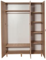 tamsios spintos - Spinta Kalune Design Wardrobe 863 (VI), 135 cm, ąžuolo spalvos/tamsiai žalia - 3 nuotrauka