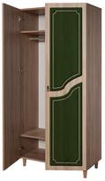 tamsios spintos - Spinta Kalune Design Wardrobe 869 (IV), 90 cm, ąžuolo spalvos/tamsiai žalia - 2 nuotrauka