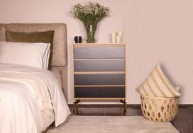 naktine komod - Naktinė spintelė Kalune Design Yuna, juoda/ruda - 3 nuotrauka