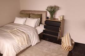 naktine komod - Naktinė spintelė Kalune Design Yuna, juoda/ruda - 4 nuotrauka
