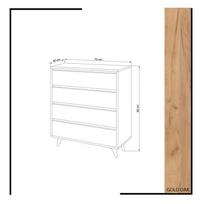 naktine komod - Naktinė spintelė Kalune Design Yuna, juoda/ruda - 6 nuotrauka