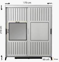 drabuzine - Kalune Design Drabužinė Pasific Home Fuga - 170 Parlak Beyaz Dolap - 8 nuotrauka
