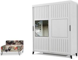 drabuzine - Kalune Design Drabužinė Pasific Home Fuga - 180 Parlak Beyaz Dolap - 5 nuotrauka