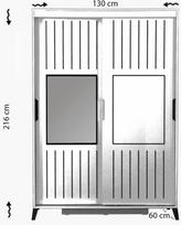 spintos drabuzines - Kalune Design Drabužinė Pasific Home Fuga - 130 Parlak Beyaz Dolap - 6 nuotrauka
