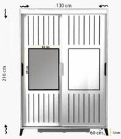 spintos drabuzines - Kalune Design Drabužinė Pasific Home Fuga - 130 Parlak Beyaz Dolap - 7 nuotrauka