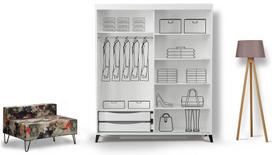 spintos drabuzines - Kalune Design Drabužinė Pasific Home Fuga - 190 Parlak Beyaz Dolap - 2 nuotrauka