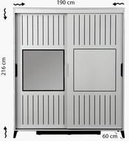 spintos drabuzines - Kalune Design Drabužinė Pasific Home Fuga - 190 Parlak Beyaz Dolap - 7 nuotrauka