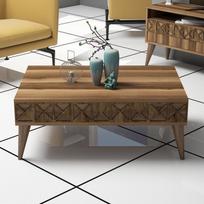 svetaines staliukas - Kalune Design Svetainės baldų rinkinys Line - Walnut - 3 nuotrauka