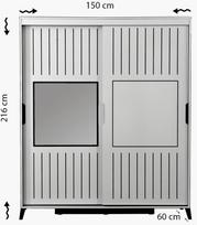 spintos drabuzines - Kalune Design Drabužinė Pasific Home Fuga - 150 Meşe Dolap - 7 nuotrauka