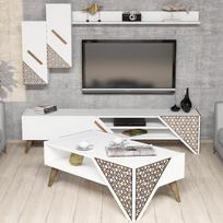 berilis - Svetainės baldų komplektas Kalune Design 845(XXVI), baltas - 2 nuotrauka