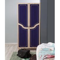 tamsios spintos - Spinta Kalune Design Wardrobe 869 (IV), 90 cm, tamsiai mėlyna/ąžuolo spalvos - 6 nuotrauka
