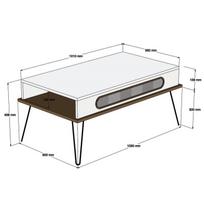 svetaines staliukas - Kalune Design Svetainės baldų rinkinys Ekol - Walnut - 5 nuotrauka