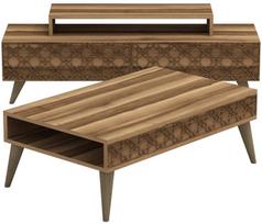 Kalune Design Svetainės baldų rinkinys City - Walnut, Walnut