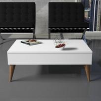 svetaines staliukas - Kalune Design Svetainės baldų rinkinys Best - Baltas - 3 nuotrauka