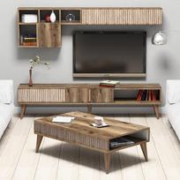 Kalune Design Svetainės baldų rinkinys Milan - Walnut