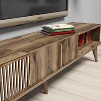svetaines staliukas - Kalune Design Svetainės baldų rinkinys Milan - Walnut - 3 nuotrauka